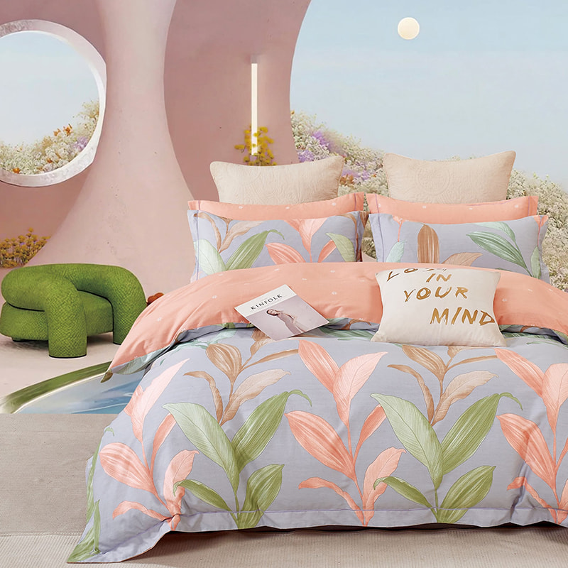 12868 Set Sheet Tempat Tidur Kapas Murni Elegan