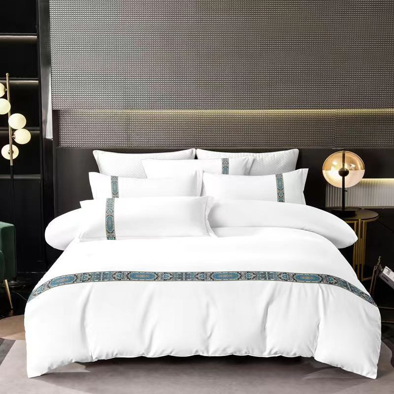 Hotel Linen Bordir Sheet Kapas Pure Sheet Set