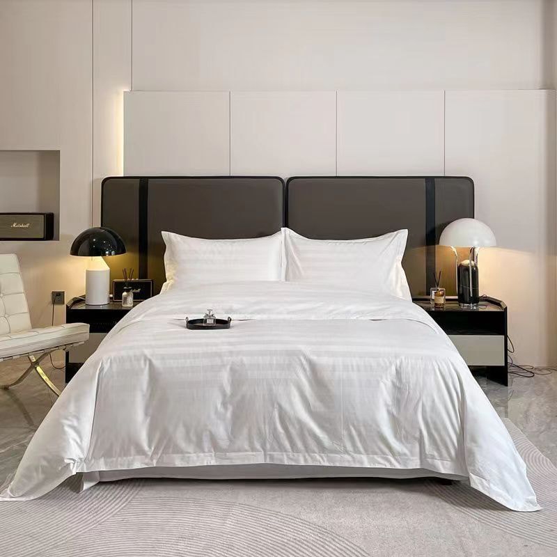 Stripes Pure Cotton Hotel Linen Sheet Set