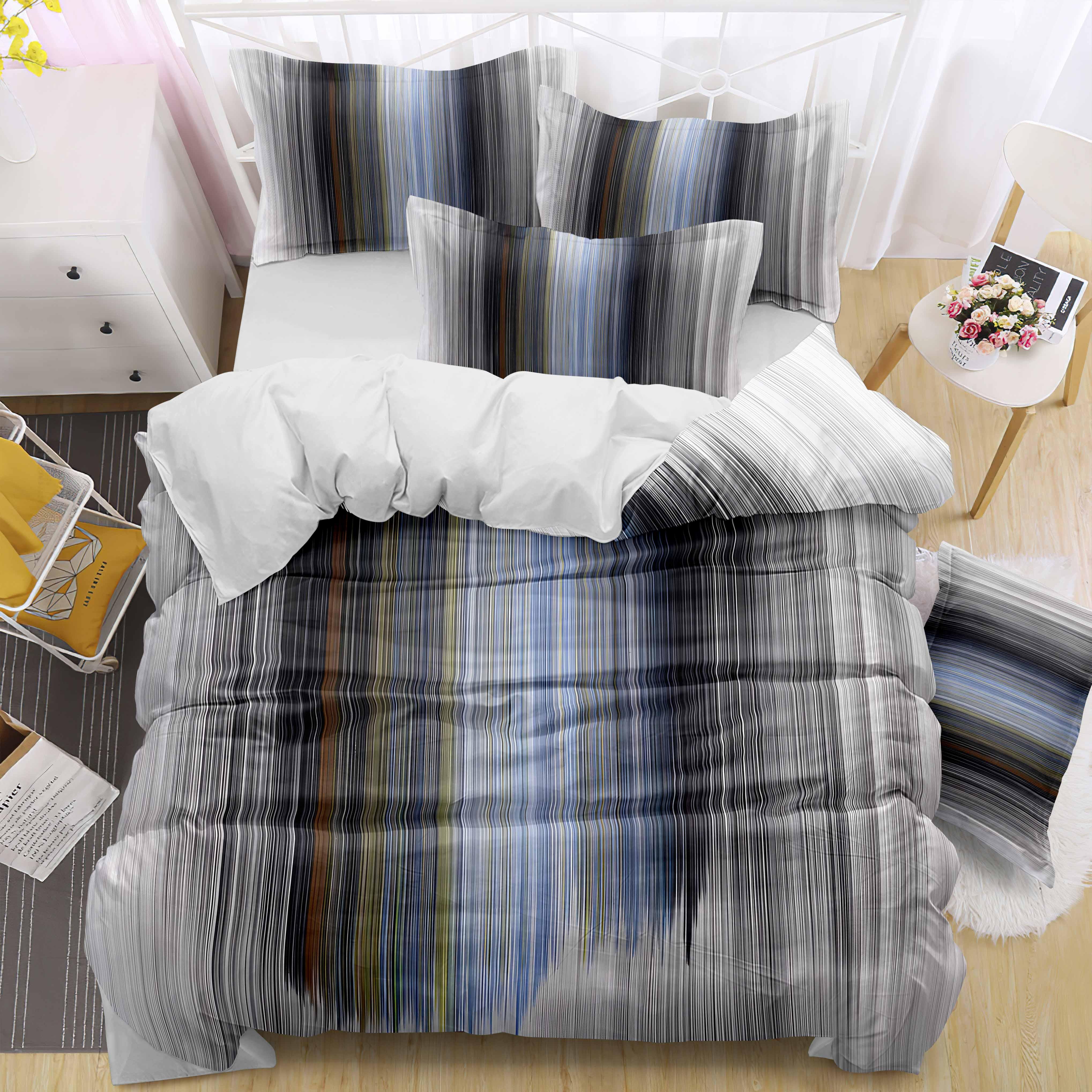Set 130GSM Digital Printed Bed Sheet (Abstrak)