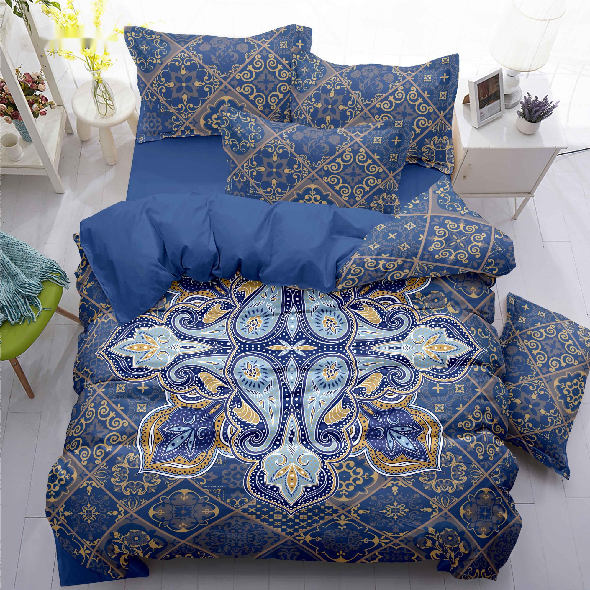 Sheet Tempat Tidur Digital Set Bunga Breathable Cozy