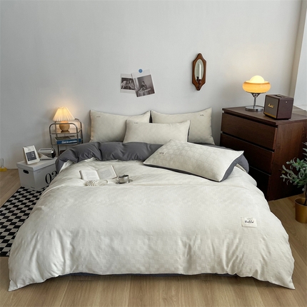 Set sheet tempat tidur poliester desain halus minimalis