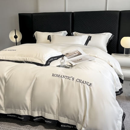 Tencel Bed Sheet Set Minimalis Soft Breathable